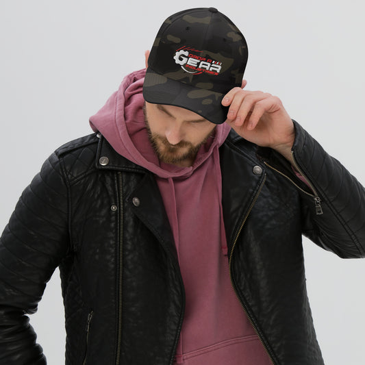 Classic Drop A Gear Flexfit hat in dark colors