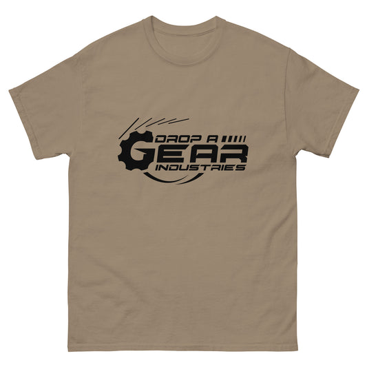 Drop A Gear Solid Black logo T-Shirt